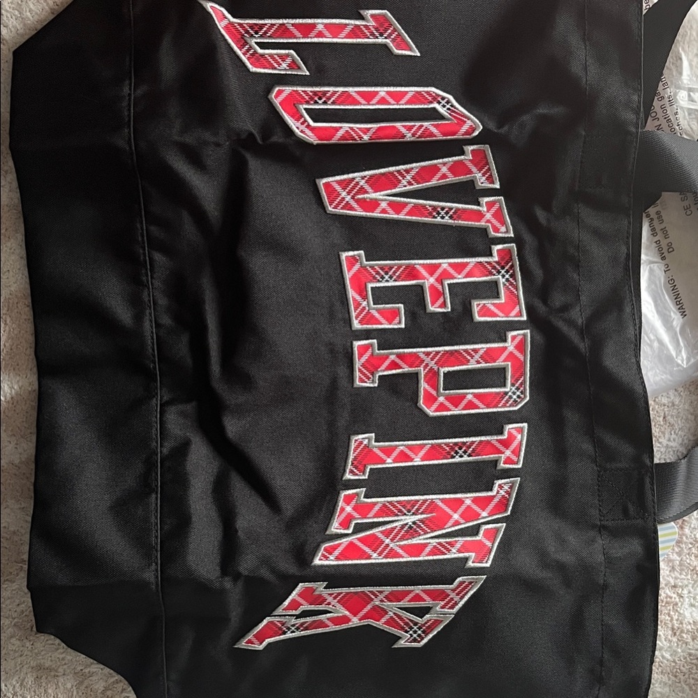 PINK Victoria's Secret Black and Red Tote Bag